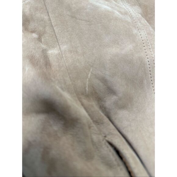 Rare Vintage Green Fields Men’s Leather Bomber Jacket Size L Lined Tan Brown - Picture 8 of 14